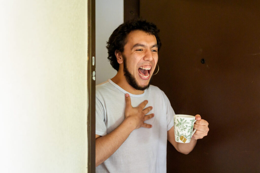 Daniel Ortiz Amezquita at home.
