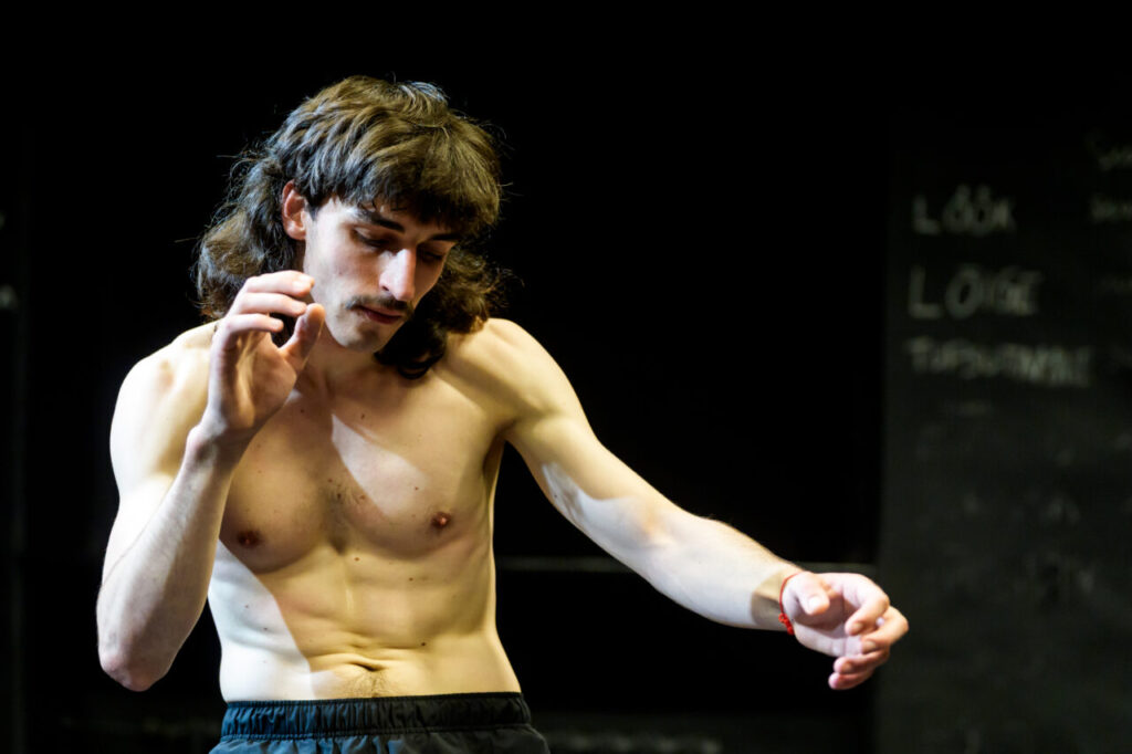 Oskar Moore rehearsal photo for It's Okay.