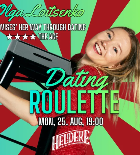 Promotional poster for Olga Loitsenko's Dating Roulette.