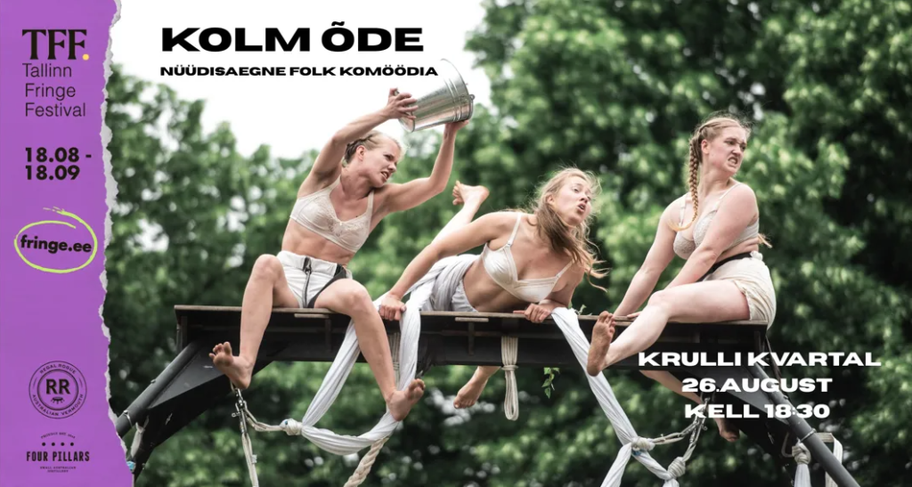 Promotional poster for Three Sisters/Kolm Õde at the Tallinn Fringe Festival 2025.