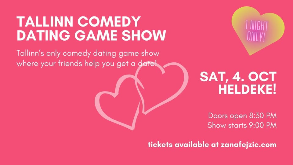 Promo image for Tallinn Comedy Dating Game Show.