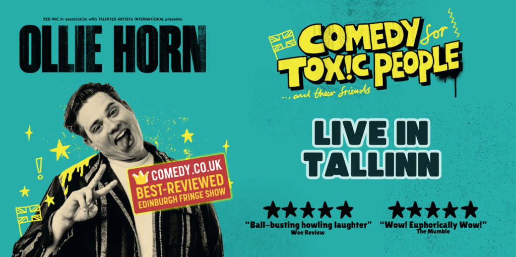 Ollie Horn's Comedy for Toxic People promo image.