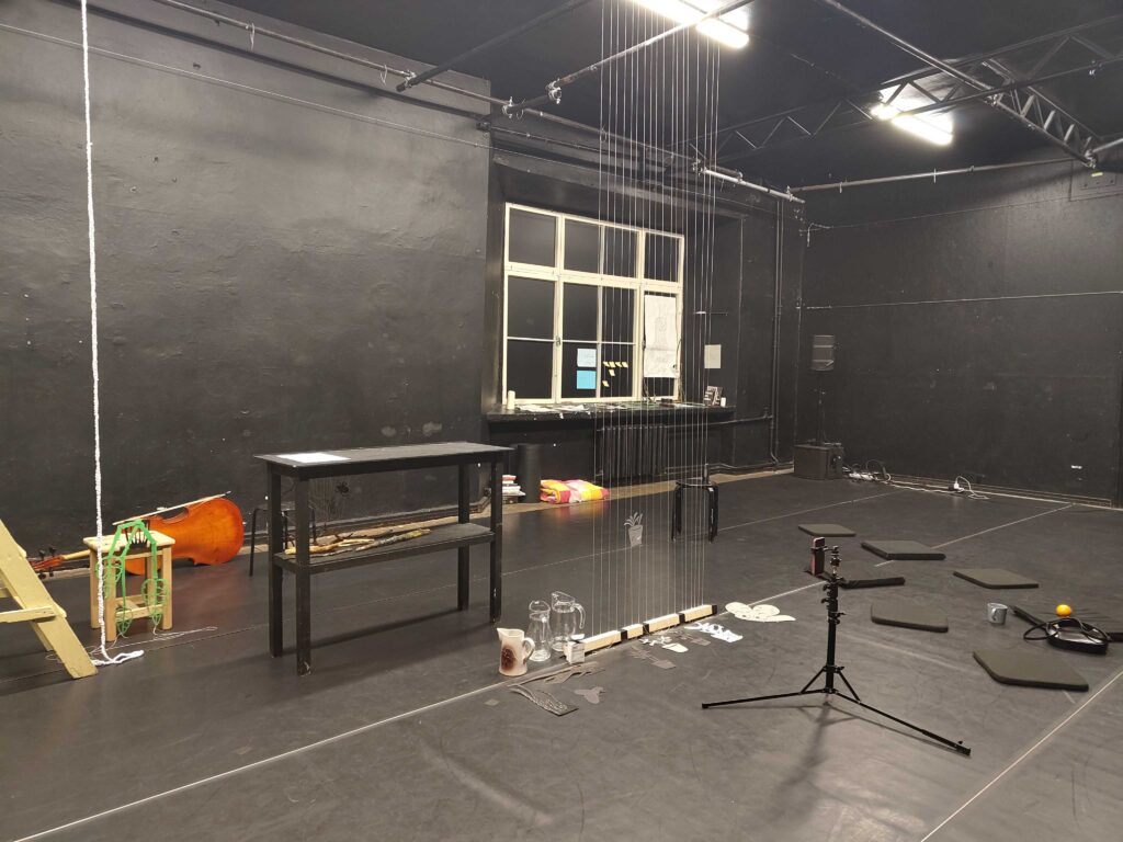 Pre-show staging of Hold Me While I'm Dreaming