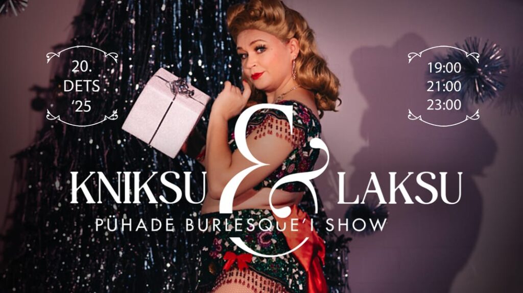 Naughty & Nice burlesque promo image.