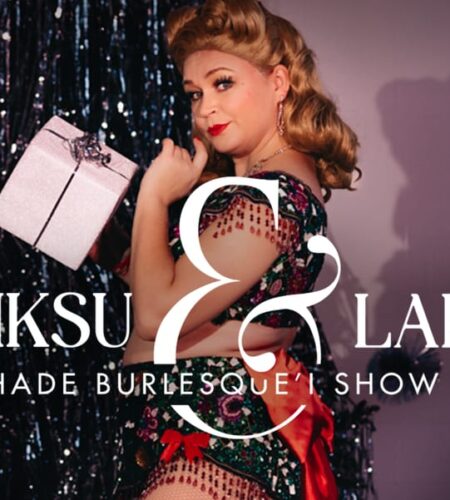 Naughty & Nice burlesque promo image.