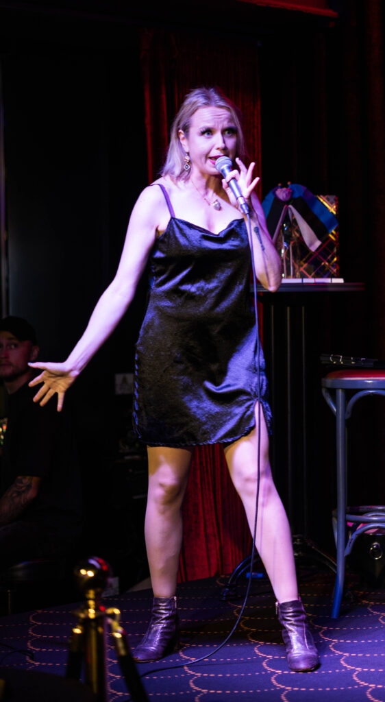 Sille-Kadri Simer, host of the Tallinn Fringe Variety Extravaganza at Tallinn Fringe 2026.