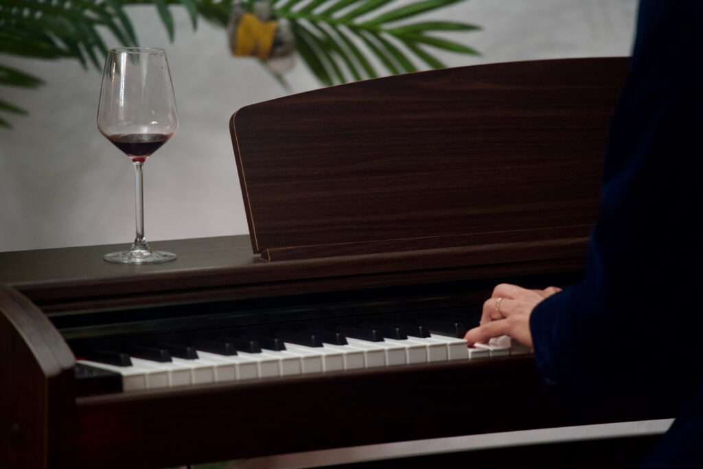Pianist Arashk Azizi at play during The Sound of Wine, Tallinn Fringe Festival 2026.