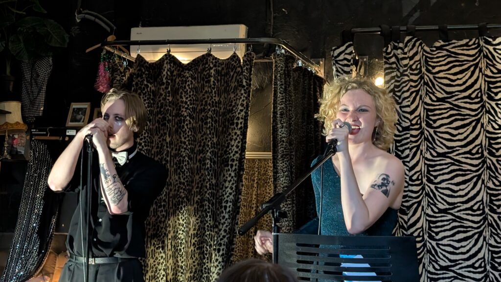 Lebo Sibul and Sasha Paris-Carter in Post-Punk Cabaret Part 1: Almost Family Friendly during Tallinn Fringe Festival 2026.