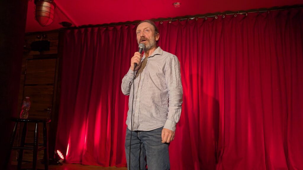 Richard Pulsford in Gold Fashioned Jokes, Tallinn Fringe 2026.