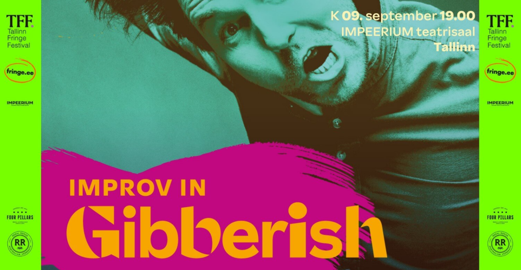 Improv Comedy in Gibberish promo image, Tallinn Fringe Festival 2026.