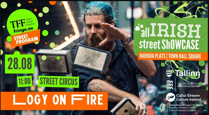 Logy on Fire promo image from the Tallinn Fringe Festival 2026.