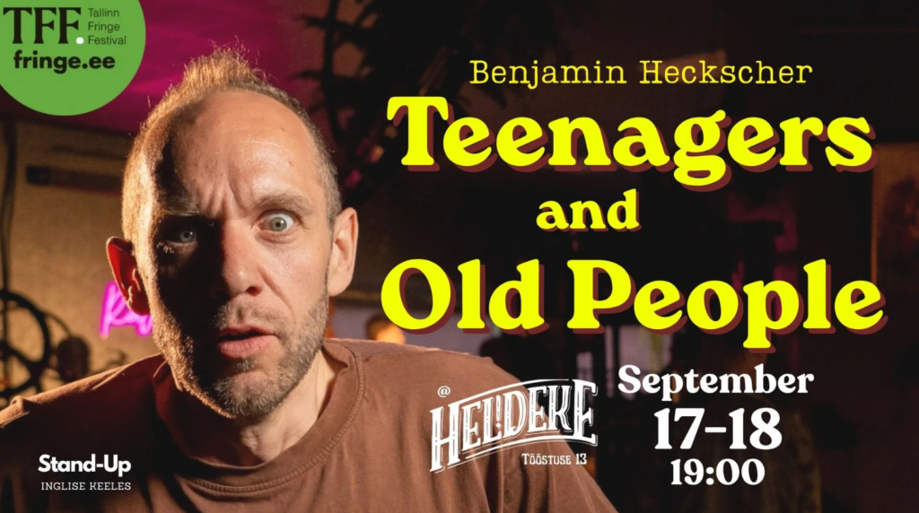 Teenagers and Old People promo image, Tallinn Fringe Festival 2026.